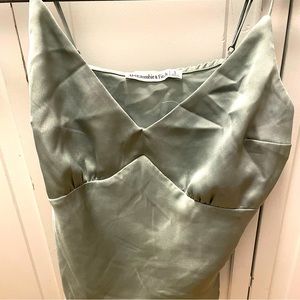 Abercrombie silk cropped tank